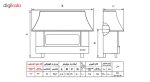 بخاری گازی شومینه ای نیک کالا مدل نفیس MC30